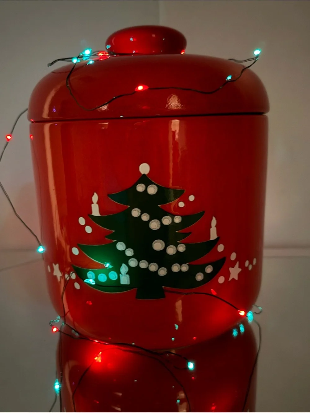 🎄Waechtersbach Ceramic Cookie Jar with Christmas Tree Design🎄